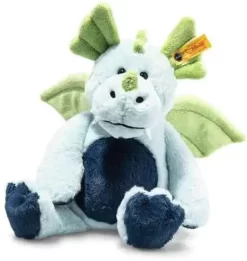 Steiff Soft Cuddly Friends Samu Dragon, Light Blue