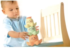 Tolo 80055 - Baby Octopus Bath Stacker - Stapelbares Badespielzeug Tintenfische, 9.5 X 9.5 X 31.8 Cm -Spielzeug Puzzle Geschäft tolo 80055 baby octopus bath stacker stapelbares badespielzeug tintenfische 95 x 95 x 318 cm 3