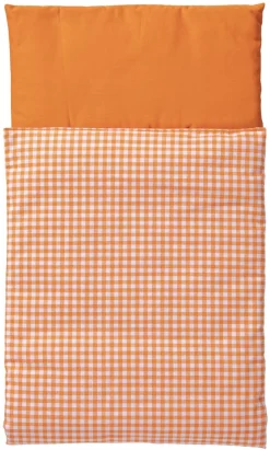 Van Dijk Toys Poppenbed Bekleding - Oranje Geruit
