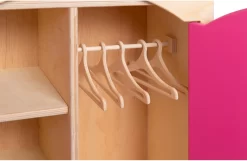 Van Dijk Toys Poppen Kleding Kast - Naturel Met Roze -Spielzeug Puzzle Geschäft van dijk toys poppenkleding kast naturel met roze 1