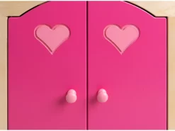 Van Dijk Toys Poppen Kleding Kast - Naturel Met Roze -Spielzeug Puzzle Geschäft van dijk toys poppenkleding kast naturel met roze 2